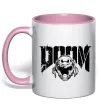 Чашка з кольоровою ручкою Doom Ніжно рожевий Чашка з кольоровою ручкою Doom Ніжно рожевий фото