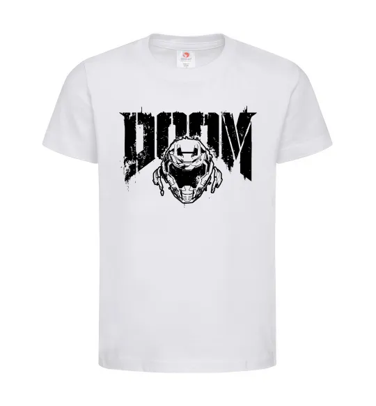 Детская футболка Doom Белый фото