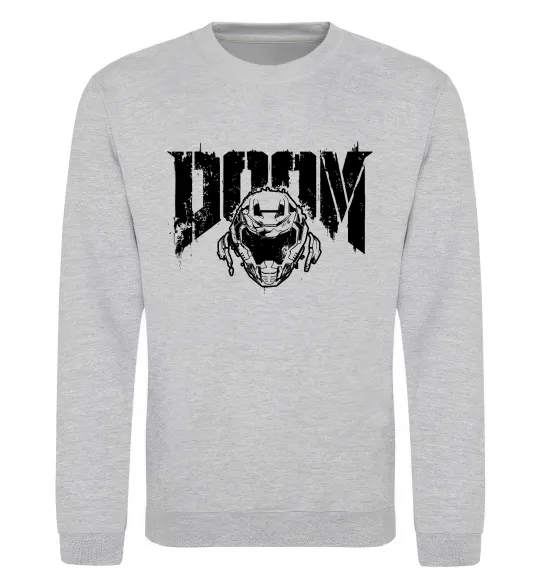 Свитшот Doom Серый меланж фото