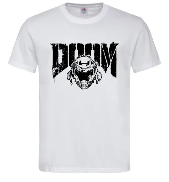 Мужская футболка Doom Белый фото