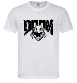 Мужская футболка Doom Белый фото