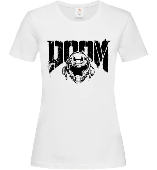 Жіноча футболка Doom Білий фото