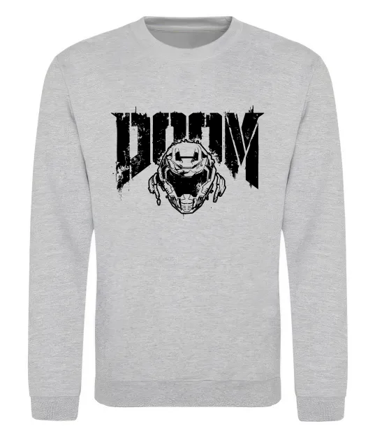 Світшот Doom Сірий меланж фото