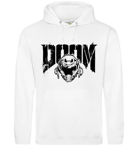 Женская толстовка (худи) Doom Белый фото