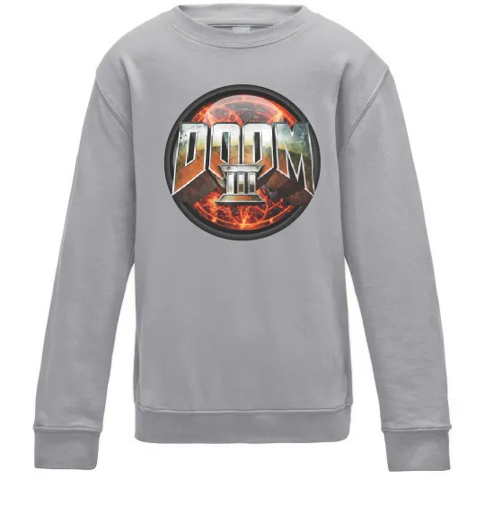 Детский Свитшот Doom 3 Серый меланж фото