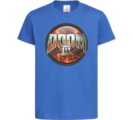 Детская футболка Doom 3 Ярко-синий фото