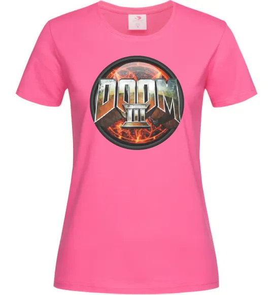 Женская футболка Doom 3 Ярко-розовый фото