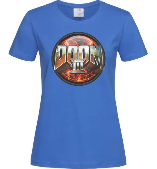 Женская футболка Doom 3 Ярко-синий фото