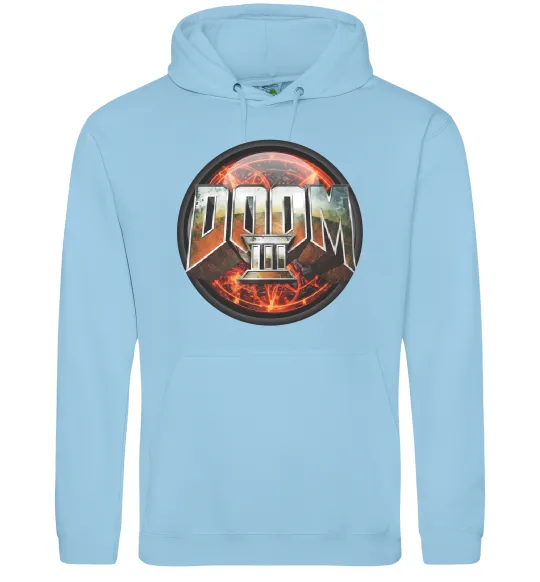 Чоловіча толстовка (худі) Doom 3 Блакитний фото