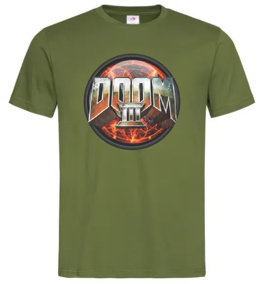 Мужская футболка Doom 3 Оливковый фото