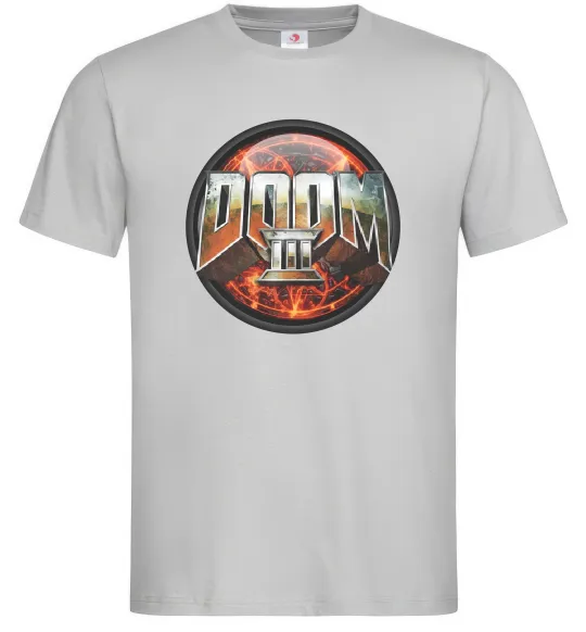 Мужская футболка Doom 3 Серый фото