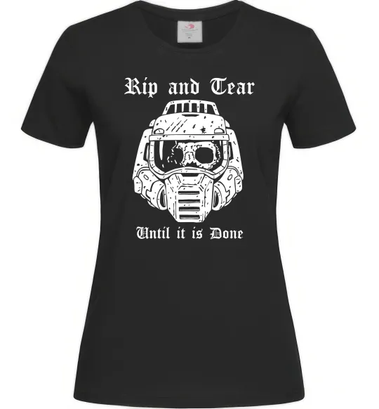 Женская футболка Rip and tear Черный фото