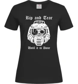 Женская футболка Rip and tear Черный фото