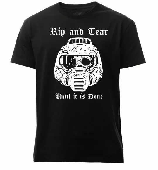 Чоловіча преміум футболка Rip and tear Чорний фото