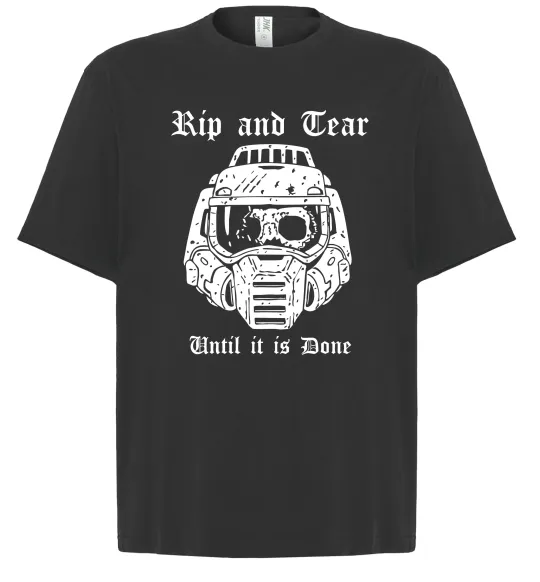 Футболка Оверсайз Rip and tear Чорний фото