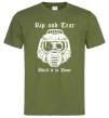 Мужская футболка Rip and tear Оливковый фото