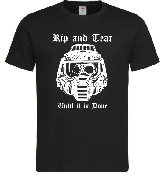 Мужская футболка Rip and tear Черный фото