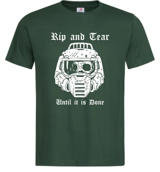 Мужская футболка Rip and tear Темно-зеленый фото