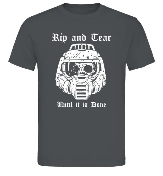 Мужская футболка Rip and tear Графит фото