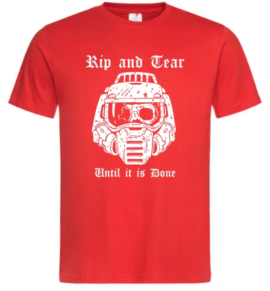Мужская футболка Rip and tear Красный фото