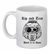 Чашка керамічна Rip and tear Білий фото