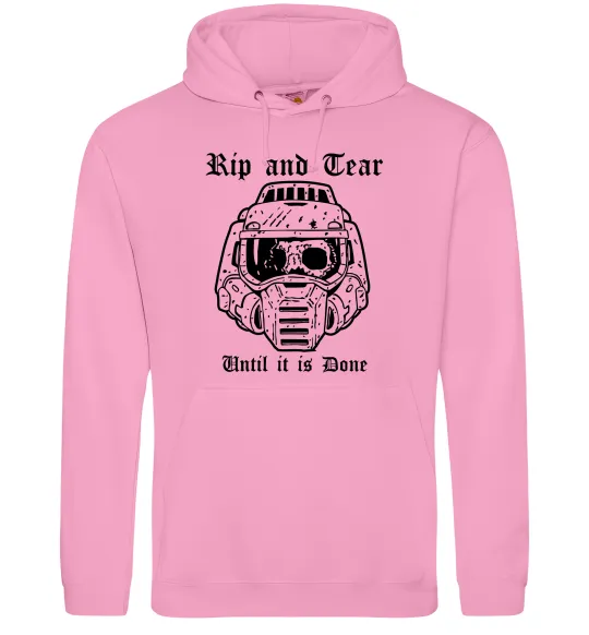 Мужская толстовка (худи) Rip and tear Розовый фото