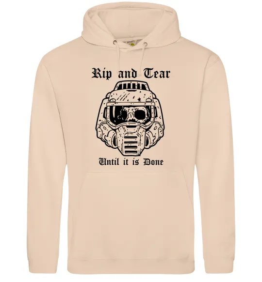 Мужская толстовка (худи) Rip and tear Песочный фото