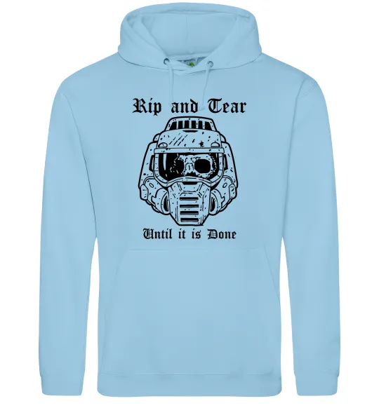 Женская толстовка (худи) Rip and tear Голубой фото