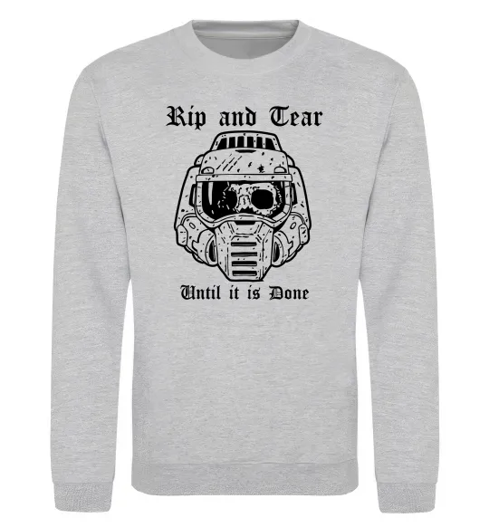Свитшот Rip and tear Серый меланж фото