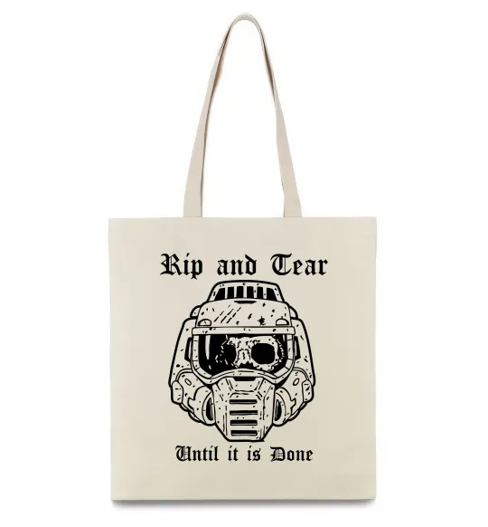 Еко-сумка Rip and tear Бежевий фото