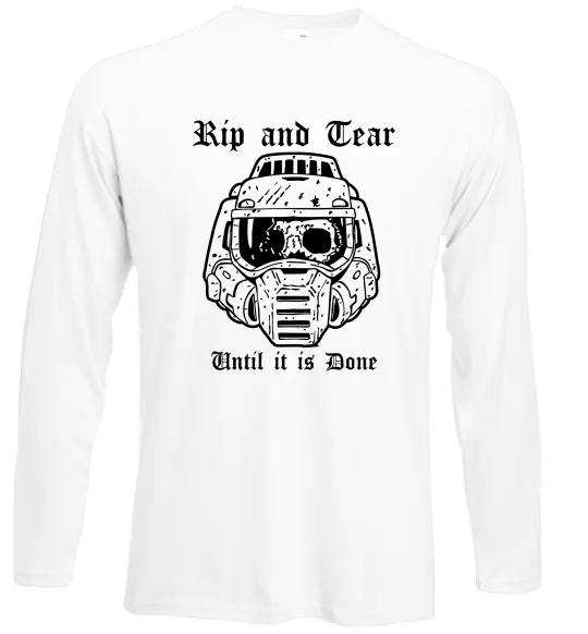 Лонгслів Rip and tear Білий фото