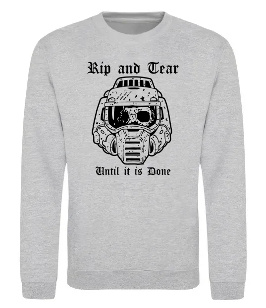 Свитшот Rip and tear Серый меланж фото