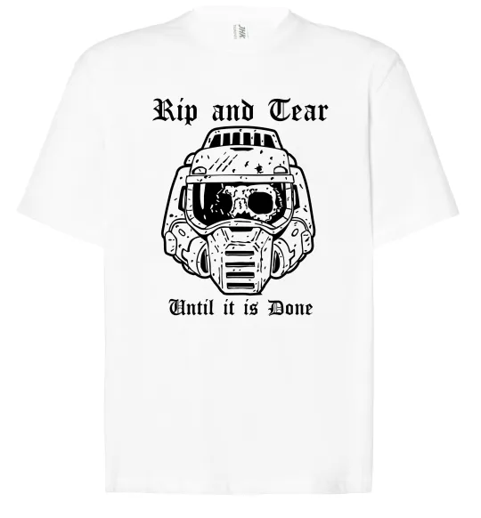 Футболка Оверсайз Rip and tear Білий фото