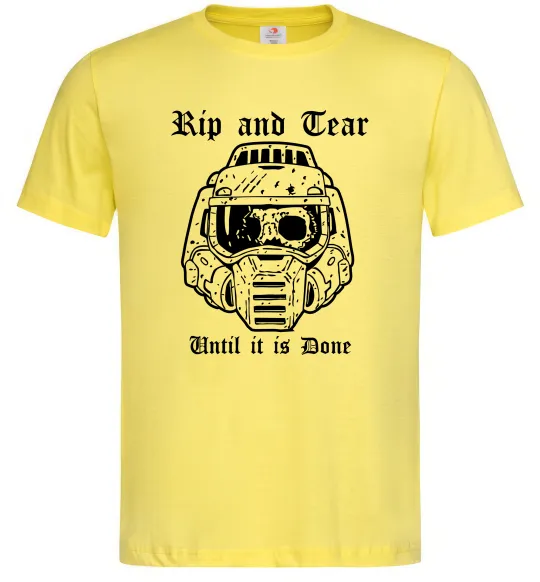 Мужская футболка Rip and tear Лимонный фото