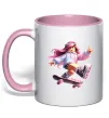 Чашка с цветной ручкой Skater girl Roblox, колір - ніжно-рожевий Нежно розовый фото