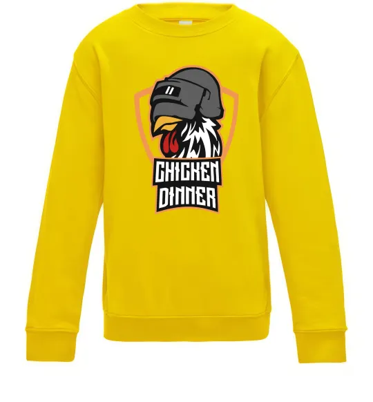 Детский Свитшот Chiken dinner Солнечно желтый фото
