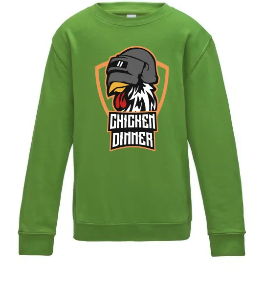 Детский Свитшот Chiken dinner Лаймовый фото