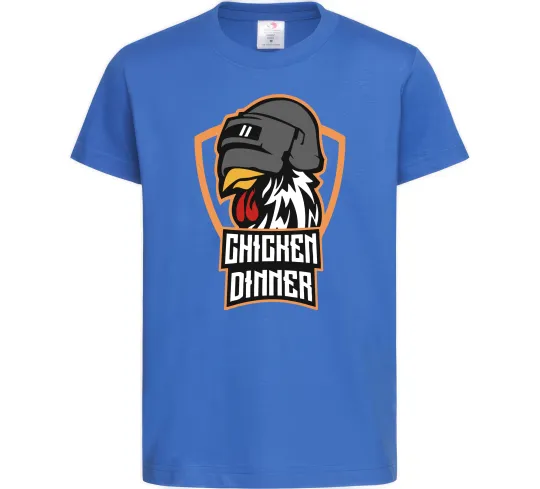 Детская футболка Chiken dinner Ярко-синий фото