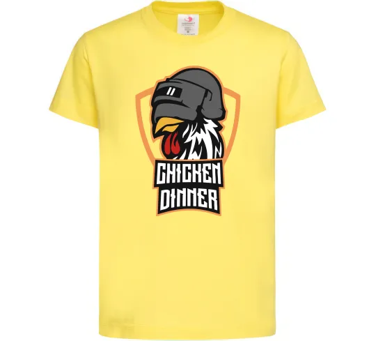 Детская футболка Chiken dinner Лимонный фото
