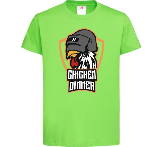 Детская футболка Chiken dinner Лаймовый фото