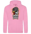 Мужская толстовка (худи) Chiken dinner Розовый фото