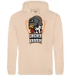 Женская толстовка (худи) Chiken dinner Песочный фото