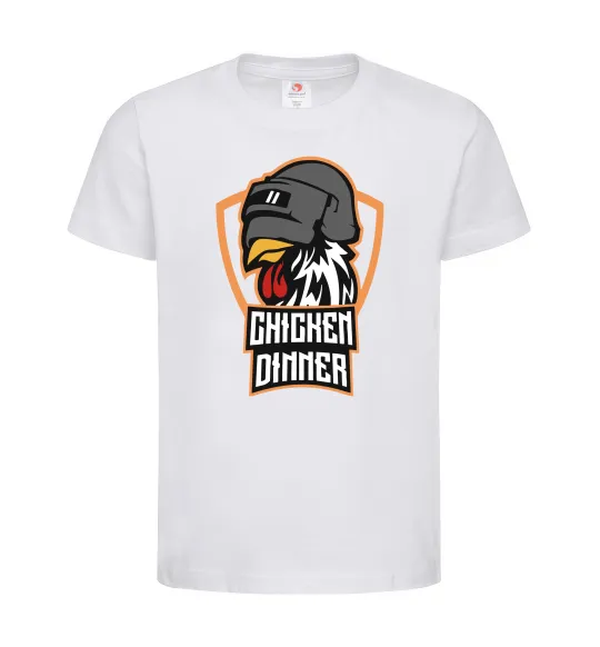 Детская футболка Chiken dinner Белый фото