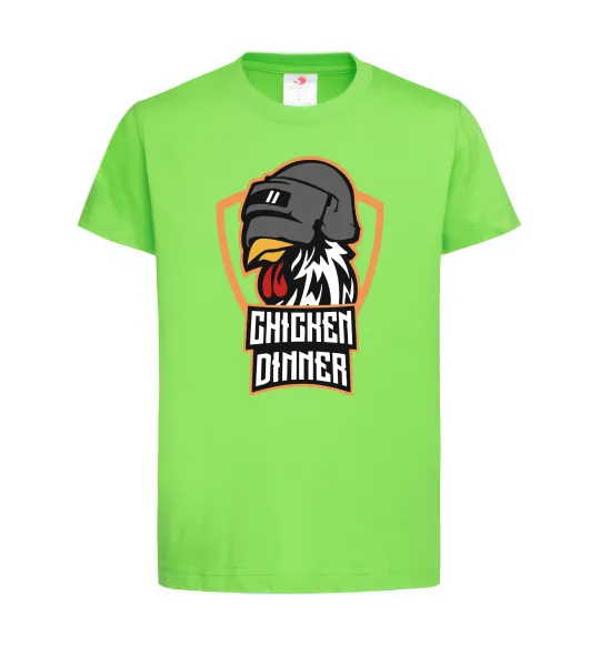 Детская футболка Chiken dinner Лаймовый фото