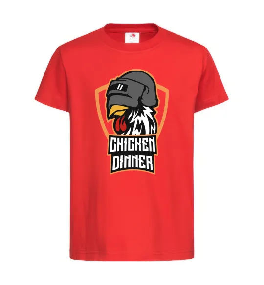 Детская футболка Chiken dinner Красный фото