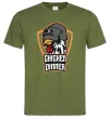 Мужская футболка Chiken dinner Оливковый фото
