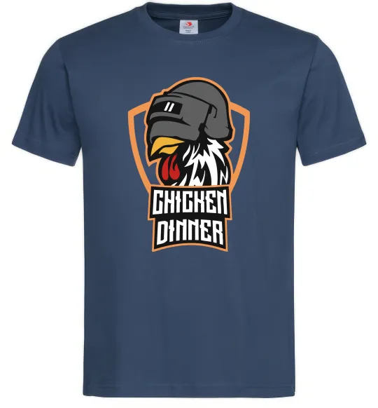 Мужская футболка Chiken dinner Темно-синий фото