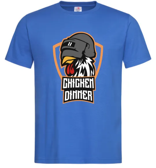 Мужская футболка Chiken dinner Ярко-синий фото