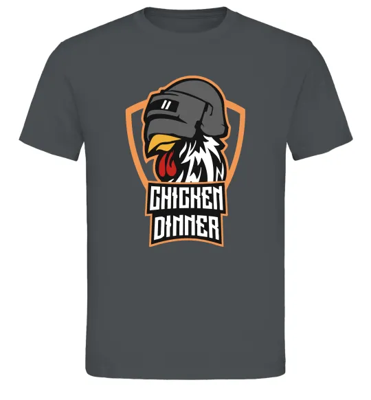 Мужская футболка Chiken dinner Графит фото