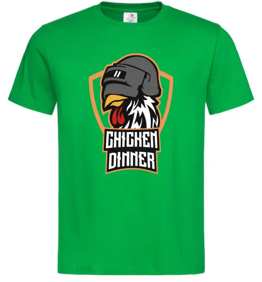 Мужская футболка Chiken dinner Зеленый фото